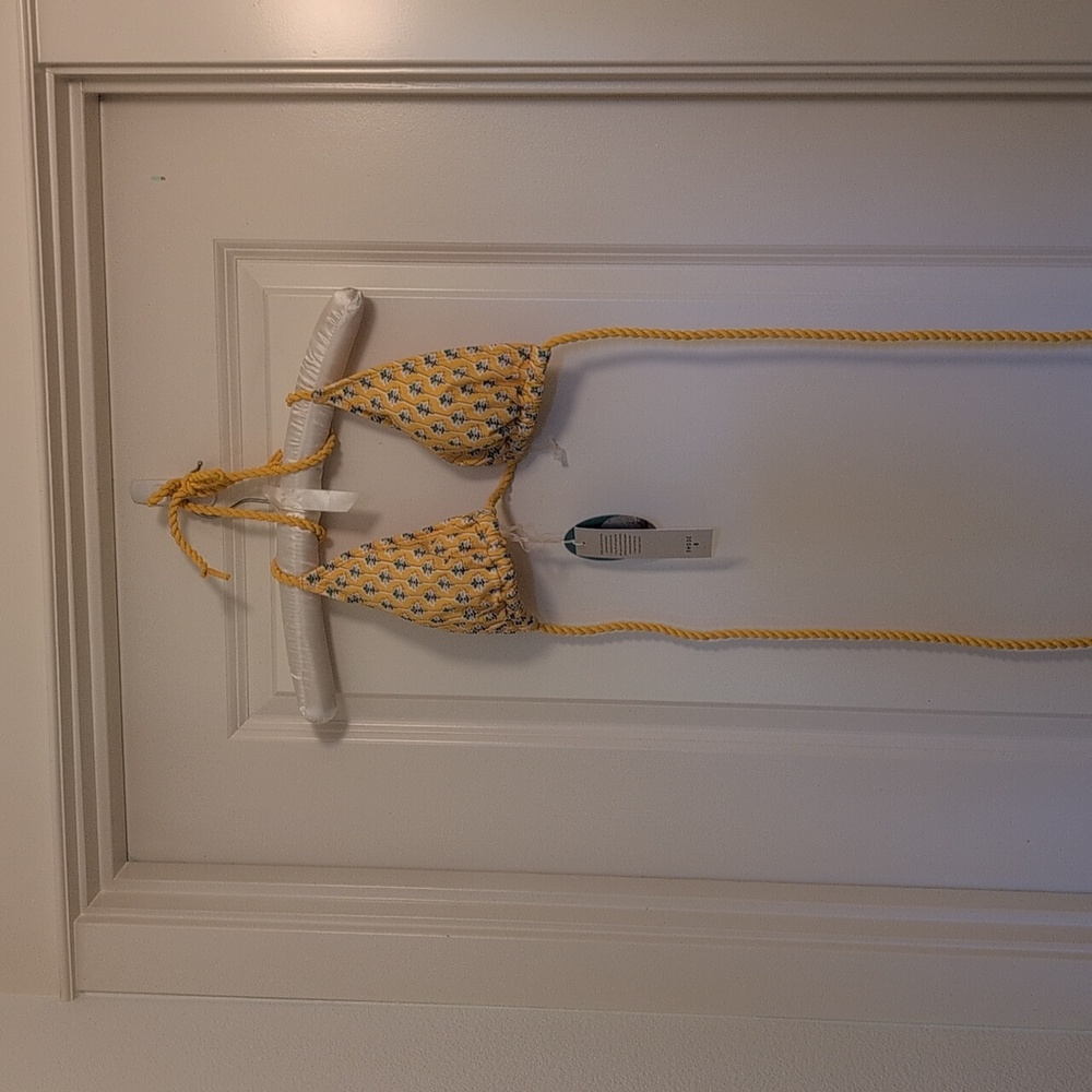 NWT RHODE x Target 💛 Yellow Triangle Bikini Top Adjustable Rope Ties